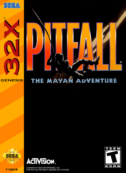 Pitfall Mayan Adventure box art for Sega 32X